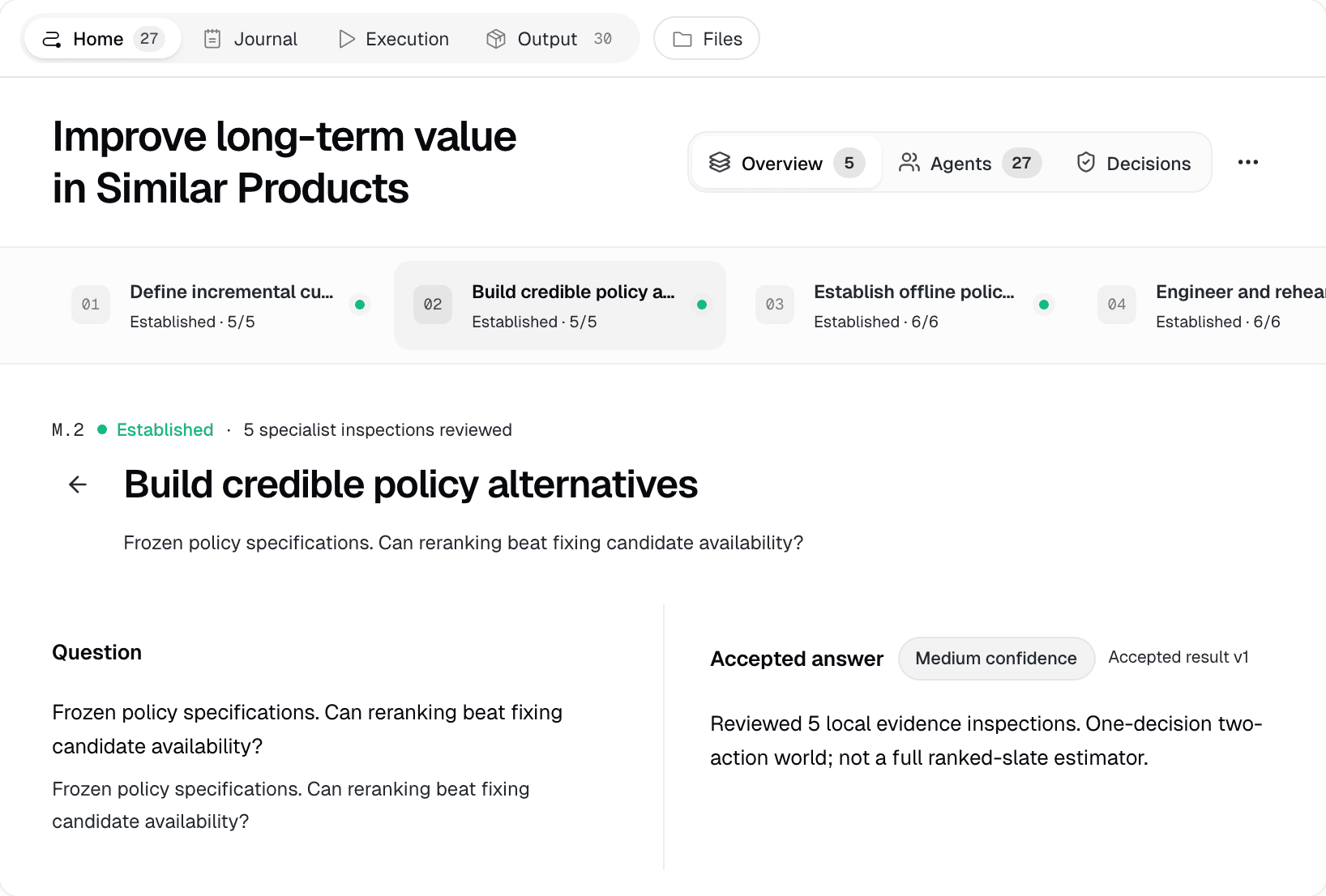 Pavo demo workspace: a module comparing credible ranking policy alternatives